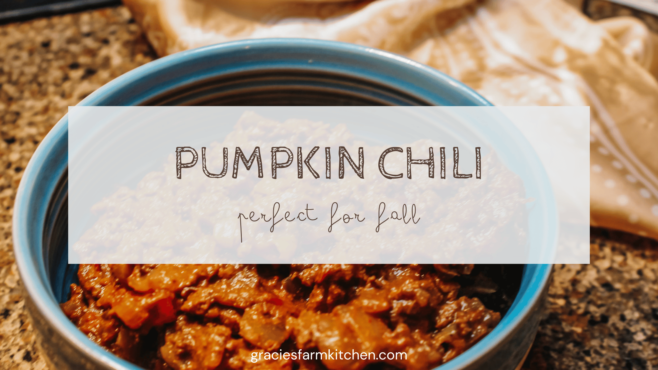 Pumpkin chili blog banner