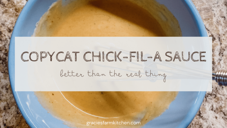 Creamy Chick-fil-a sauce in a blue bowl
